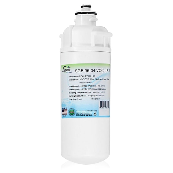 SGF-96-04 VOC-L-S-B Replacement water filter for Everpure EV9634-06